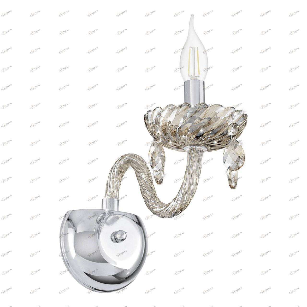 Бра Eglo Basilano 39096 EGLO СВЕЧА 109739 Коричневый;прозрачный;хром 