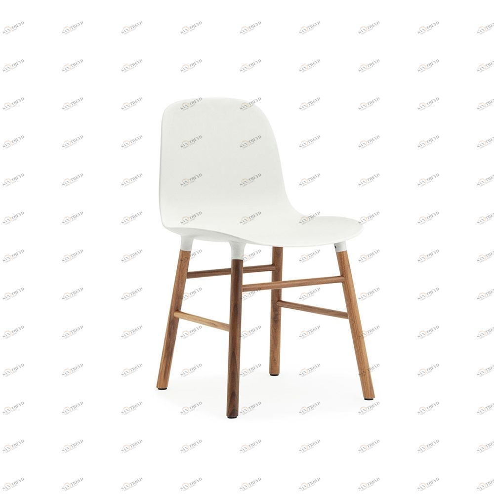 Стул без ручек Form с ножками из ореха 78х48х52 см, белый Normann Copenhagen 602822