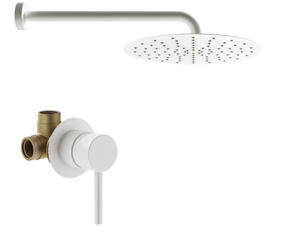 91719878 Комплект смесителей для душа Plumberia Selection KITXO01BO, Белый матовый STLM-0969428