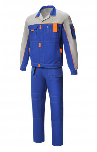 5039609 Костюм "Профессионал-2" василек-светло-серый  Летняя спецодежда  размер 72-74/206-212