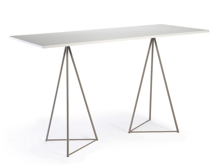 Высокий прямоугольный стол из Compactop® GABER GLITTER RECTANGLE HIGH ARCH-00084289