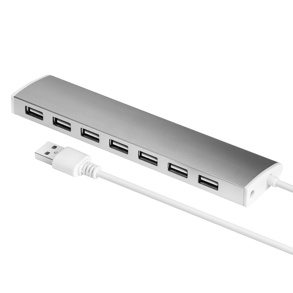 GCR-UH217S usb 2.0 разветвитель на 7 портов 0,5m , silver Greenconnect Santreyd  - Вид №1
