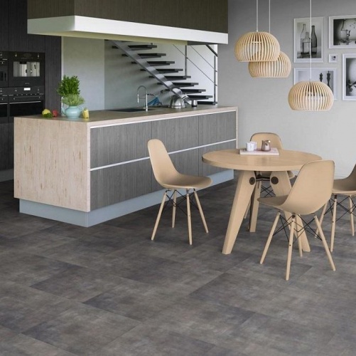 Виниловый ламинат Tarkett Lounge Concrete Дизайнерский с брашью (Текстурированная) 457,2х457,2 мм 1000901222 - Вид №9