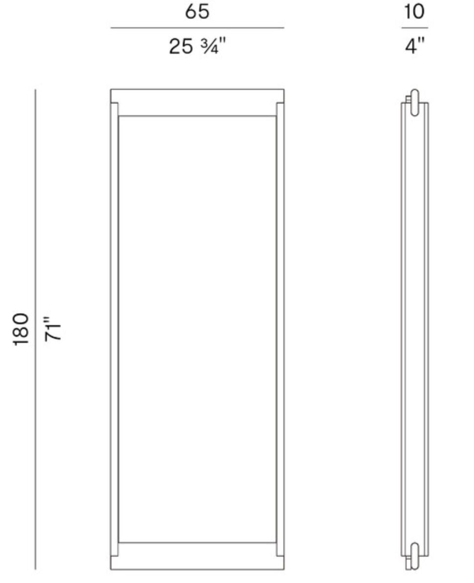 Прямоугольное настенное зеркало Potocco E Claire ARCH-00116307 - Вид №5