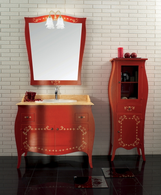 8973 Tifernoit Лакированная и декорированная композиция для ванной комнаты Bagno 