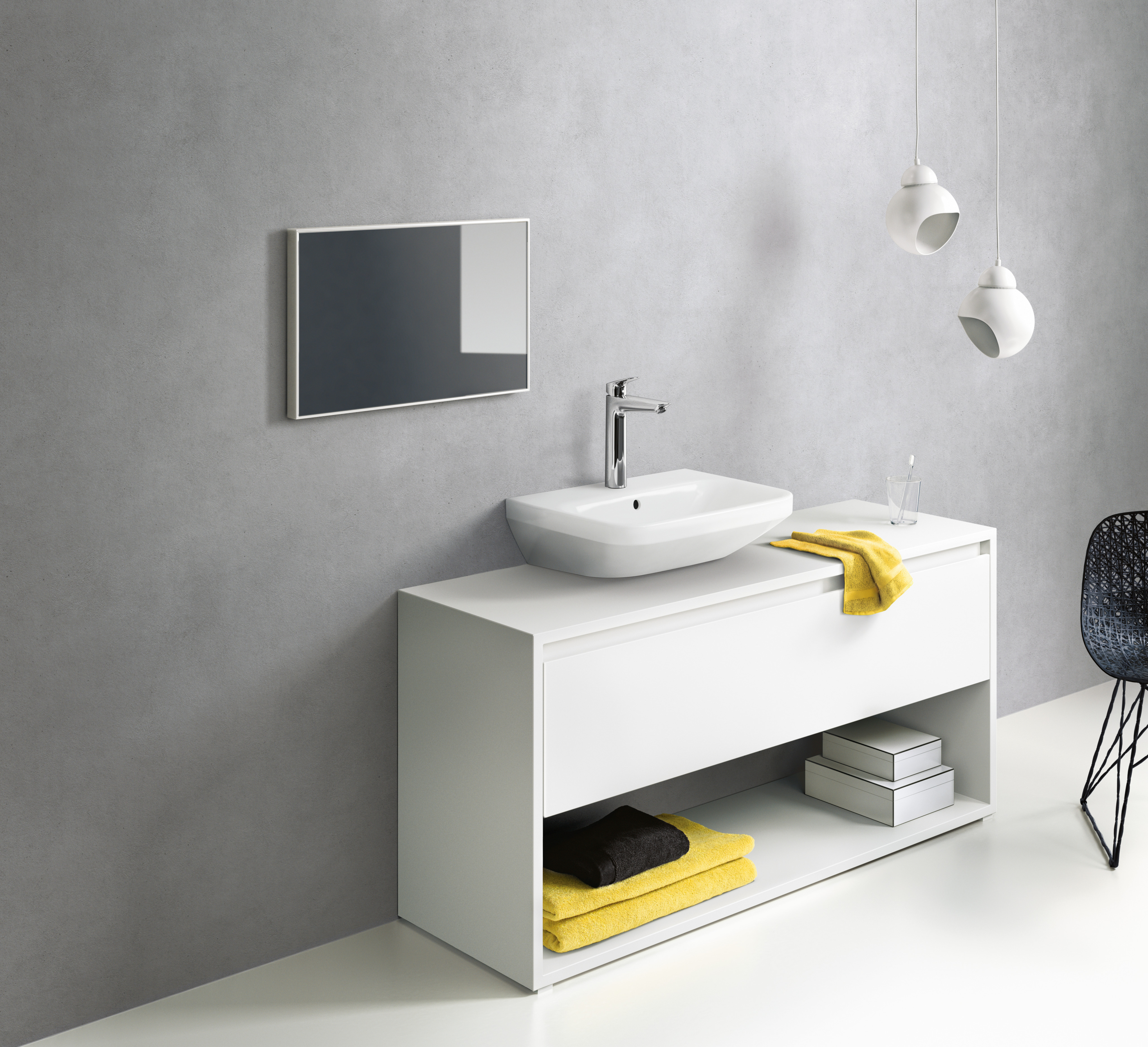 71091000 Logis Смеситель для раковины 190, однорычажный, без сливного набора Hansgrohe  - Вид №2