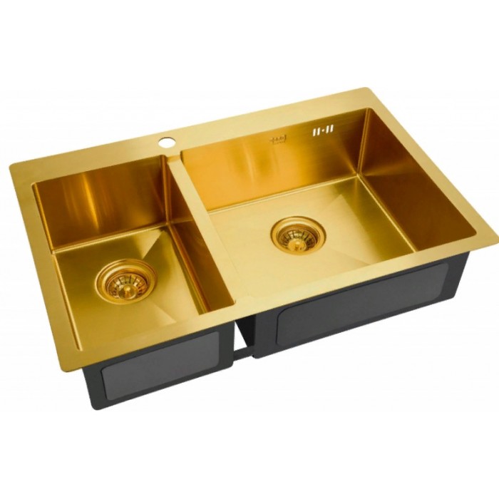 Мойка Zorg INOX-PVD 78-2-51R BRONZE, Zorg pvd 78-2-51R BRONZE Мойка кухонная прямоугольная Zorg  - Вид №1