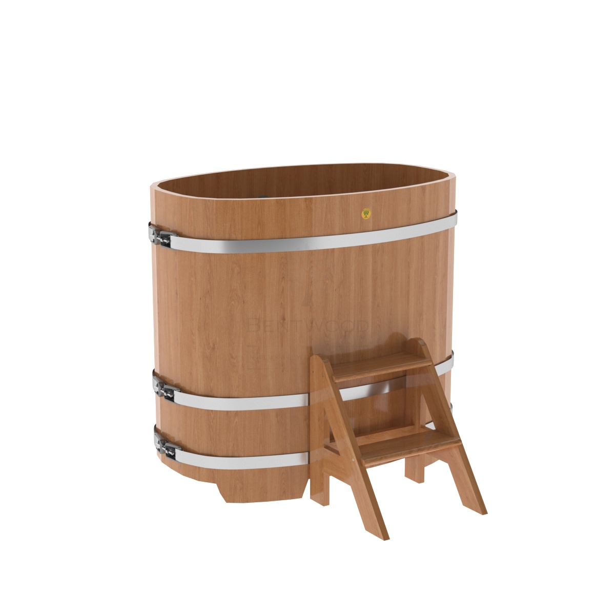 1258 Купель овальная из дуба 0,76х1,16х1,1 натуральная Alyarus 