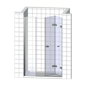 Душевая дверь в нишу 120x200 GK-863CP стекло прозрачное 6 мм GUTEWETTER TREND DOOR