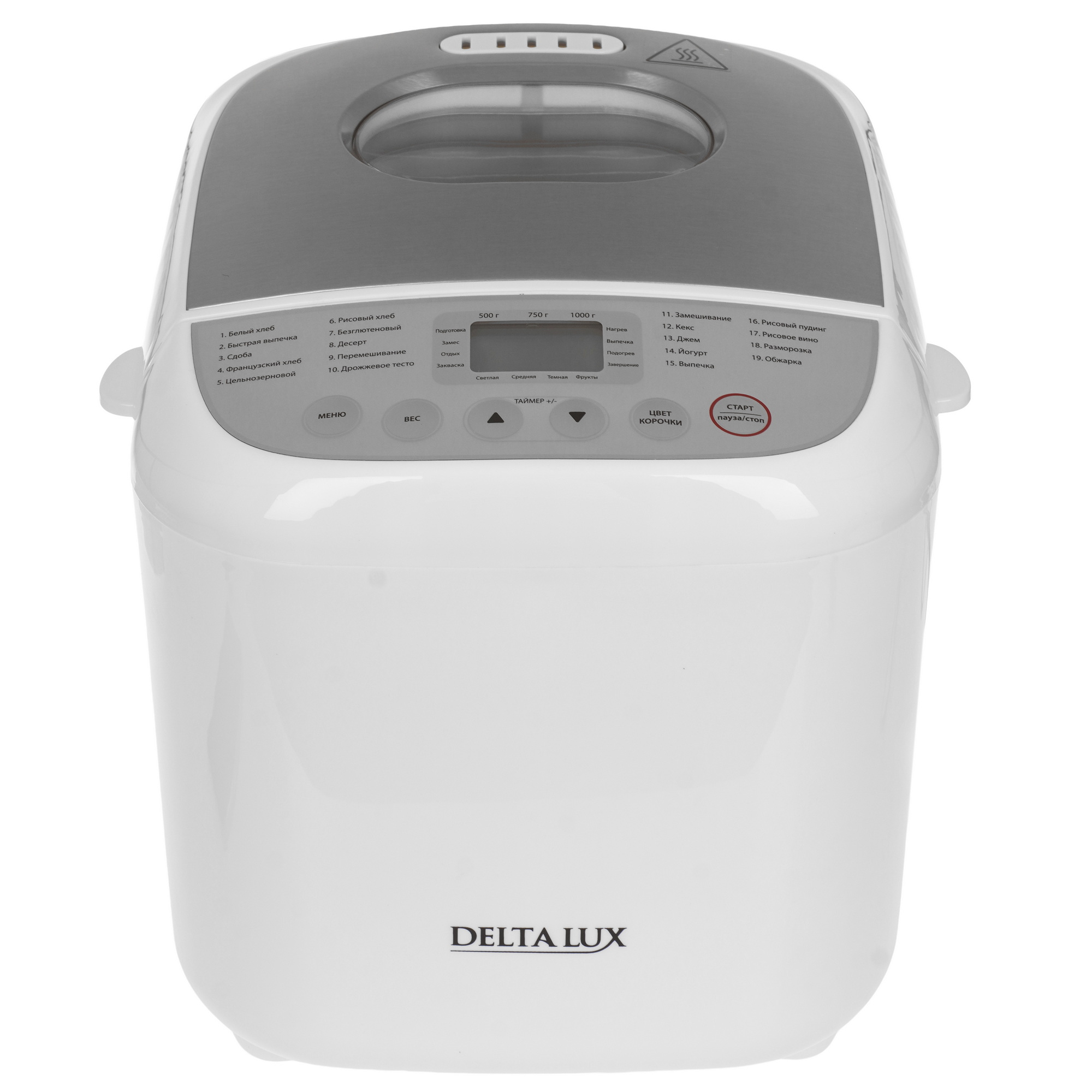 9235579 Хлебопечь DELTA LUX DE-6000 белый STDN-0148384 - Вид №1