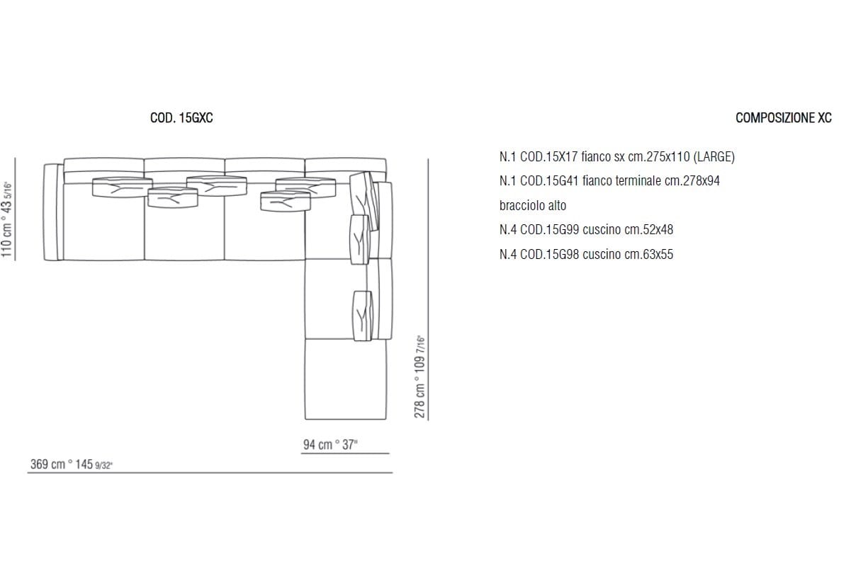 Съемный диван из ткани Flexform Soft Dream ARCH-00140149 - Вид №8