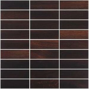 Мозаика и 3D панели из дерева Da Vinci Мозаика 9x3 Thermo Wood 029 Дуб Селект (Гладкая) 324х324 мм.