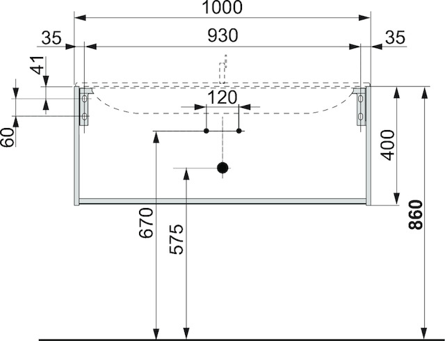 32971290000 Тумба под умывальник KEUCO Plan - Вид №2