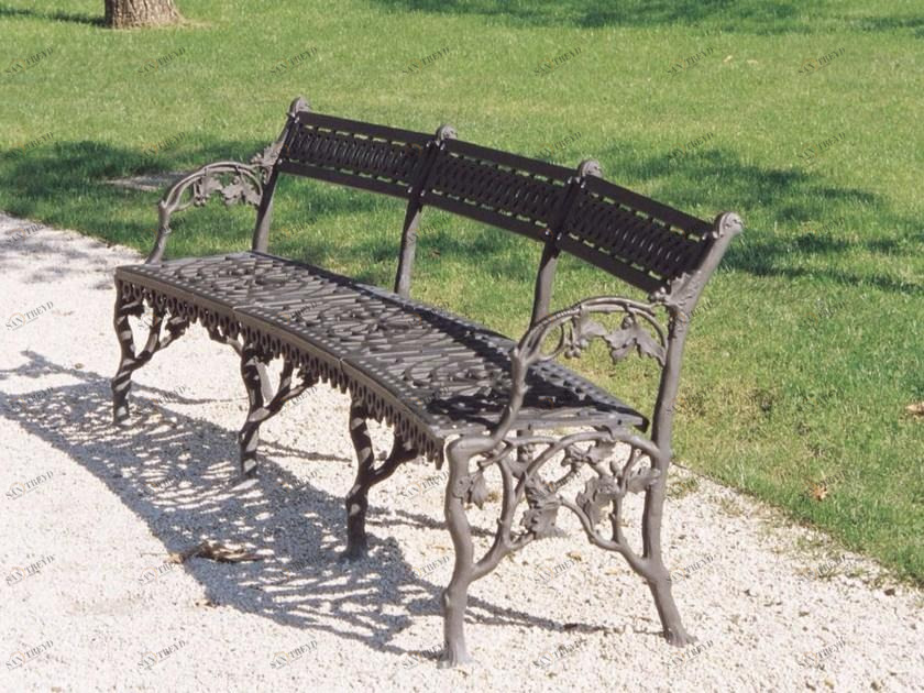 Neri Изогнутая чугунная скамья с подлокотниками Scilla 2067