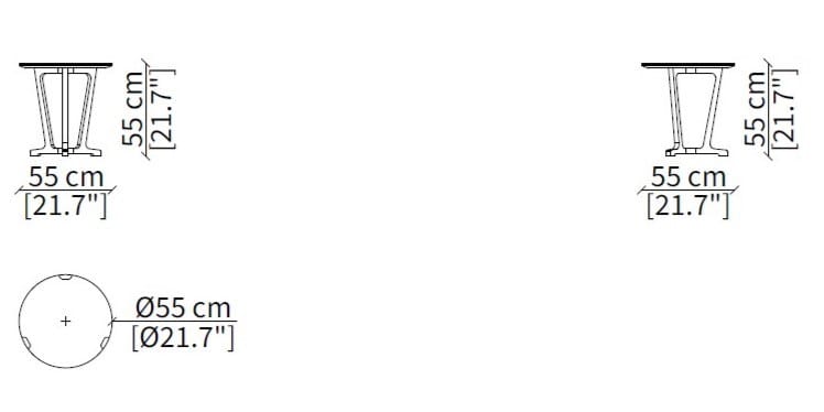 Журнальный столик из керамогранита Frigerio Arja ARCH-00011928 - Вид №3