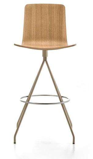 Viccarbe Табурет поворотный деревянный со спинкой Klip sun-id-1459762 - Вид №2