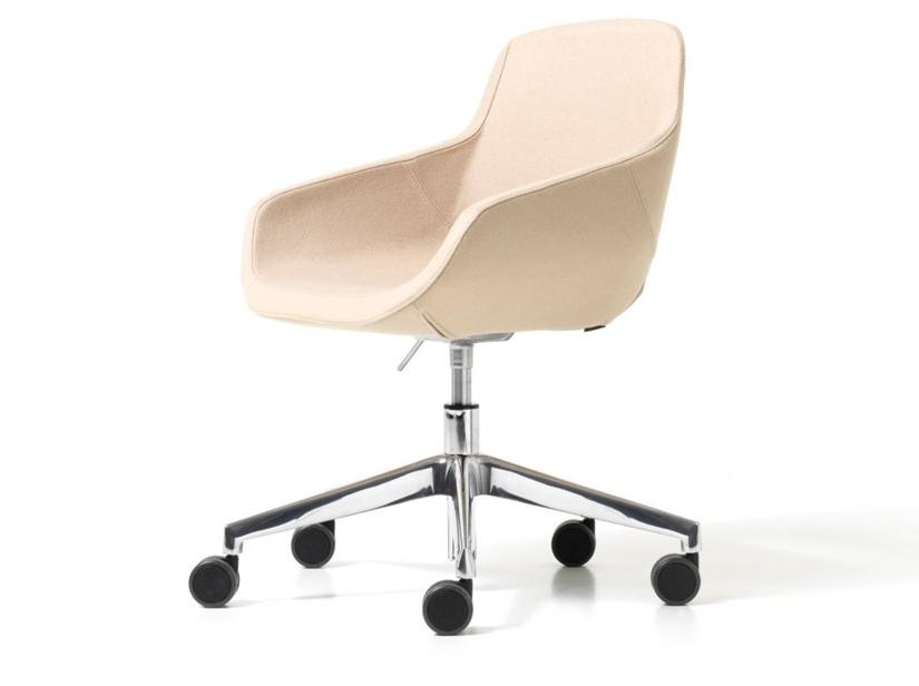 Diemme Мягкое офисное кресло с 5 спицами и колесами из ткани Clea plus sun-id-1399337 - Вид №1