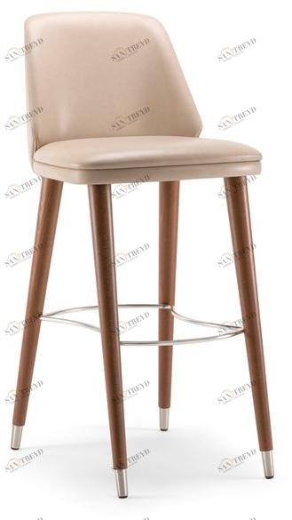 Tirolo Кожаный табурет со спинкой и подставкой для ног Meg 071 sg