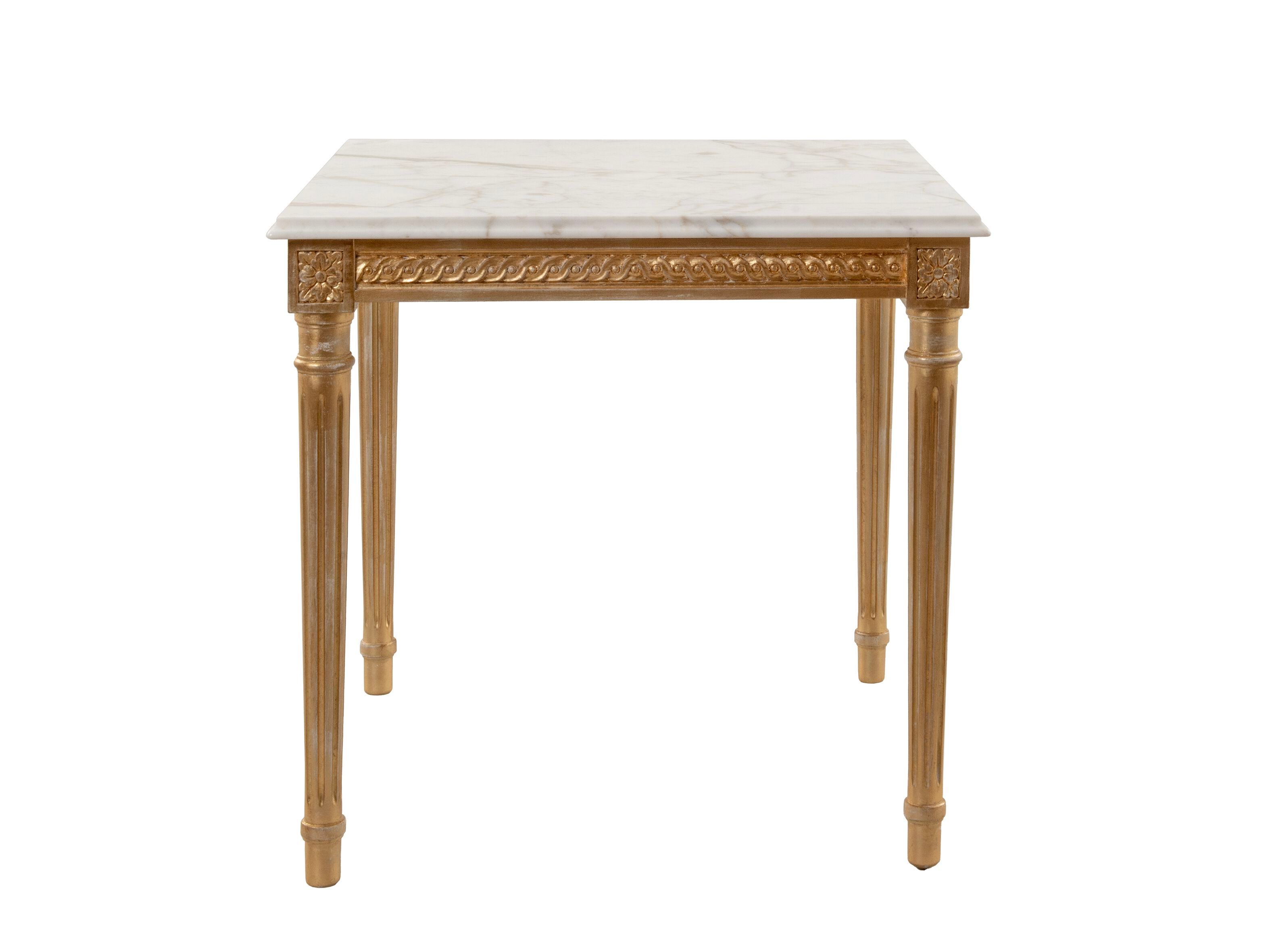 Мраморный квадратный журнальный столик Calacatta Oro Bellotti Ezio Essential Classic ARCH-00114757 - Вид №1