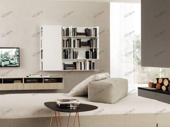 Zalf Стенка лакированная с дверцей с полками sun-id-1398273