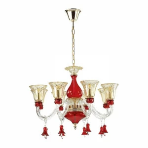 Подвесная люстра Odeon Light Madlen 4004/8 ODEON LIGHT ДИЗАЙНЕРСКИЕ, MADLEN 108604 Красный