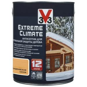 98294427 Антисептик акриловый для дерева V33 EXTREME CLIMATE полуглянец скандинавская сосна 2.5 л STLM-1322152