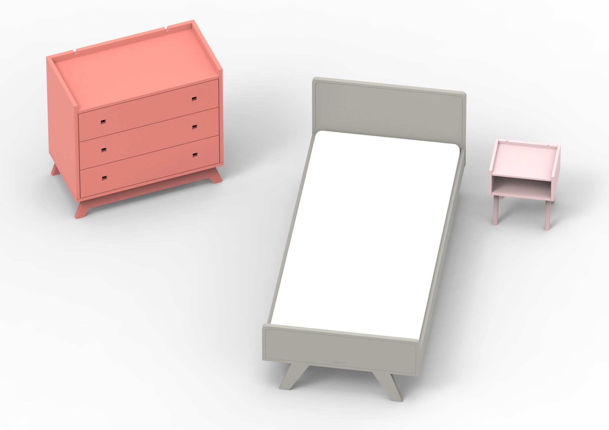 Прикроватная тумбочка из МДФ Mathy by Bols ARCH-00049354 - Вид №6