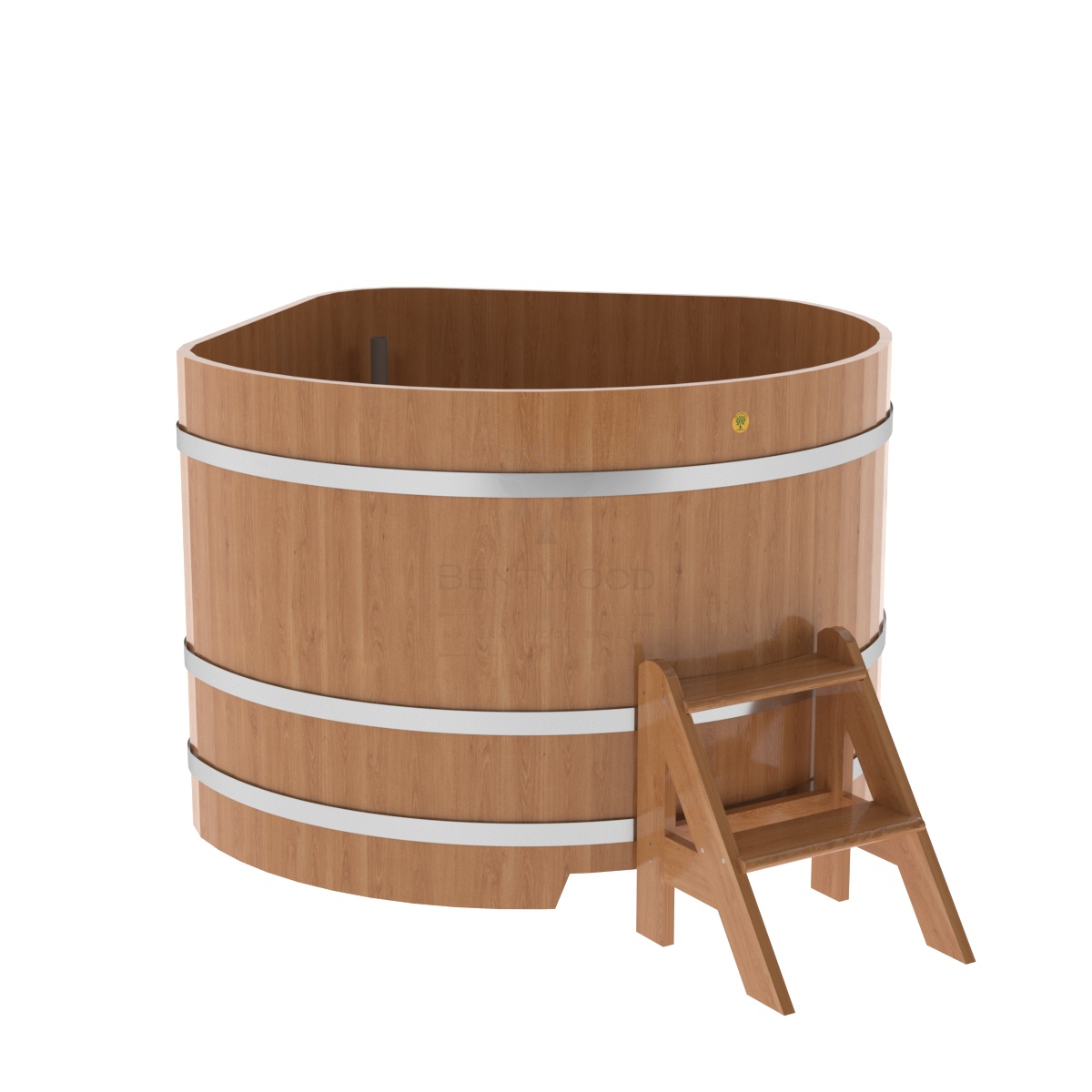 1361 Купель угловая из дуба 1,37х1,37х1,0 натуральная Alyarus 