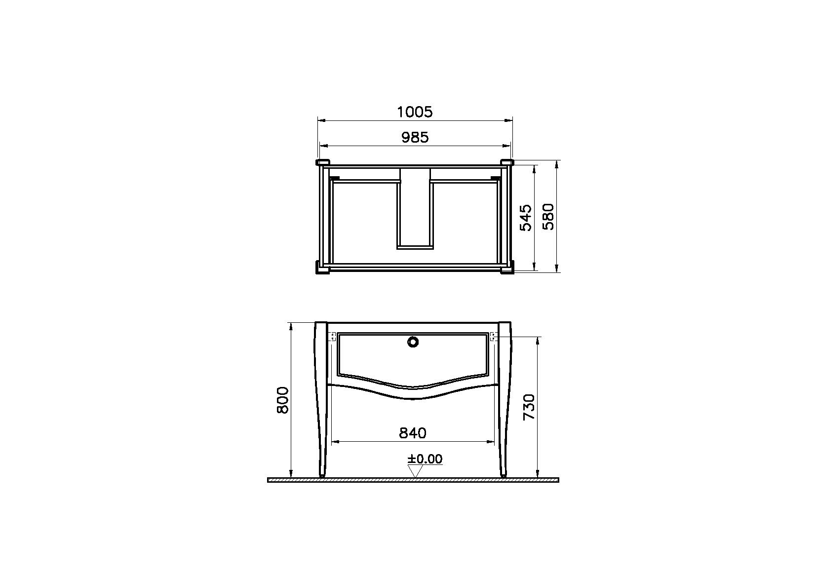 60982 Раковина Vitraglobal Elegance - Вид №1