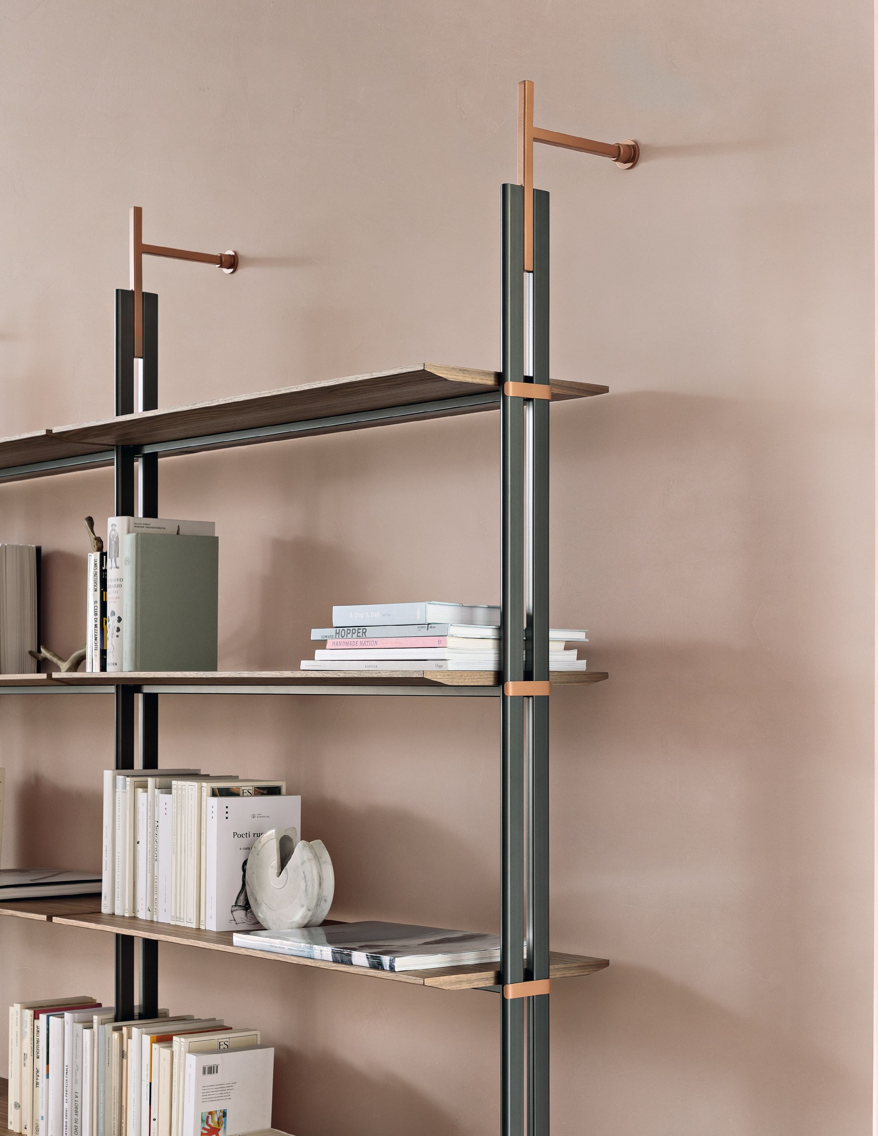 Деревянный секционный настенный книжный шкаф BONALDO Roll ARCH-00062762 - Вид №2