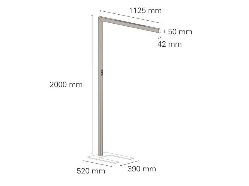 Алюминиевый светодиодный торшер для офиса PAN Maya Mini ARCH-00132875 - Вид №5