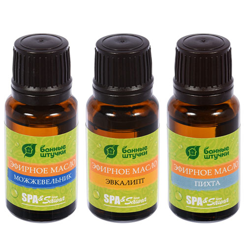 Банные штучки Набор масел "С легким паром" (пихта, можжевельник, эвкалипт) 2904 - Вид №1