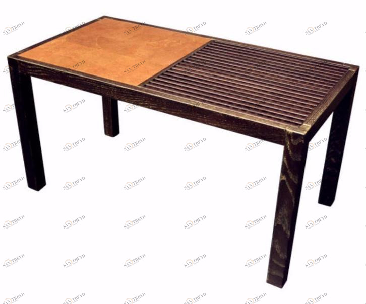 Garbarino Низкий прямоугольный журнальный столик из дуба Elementare sun-id-1498293