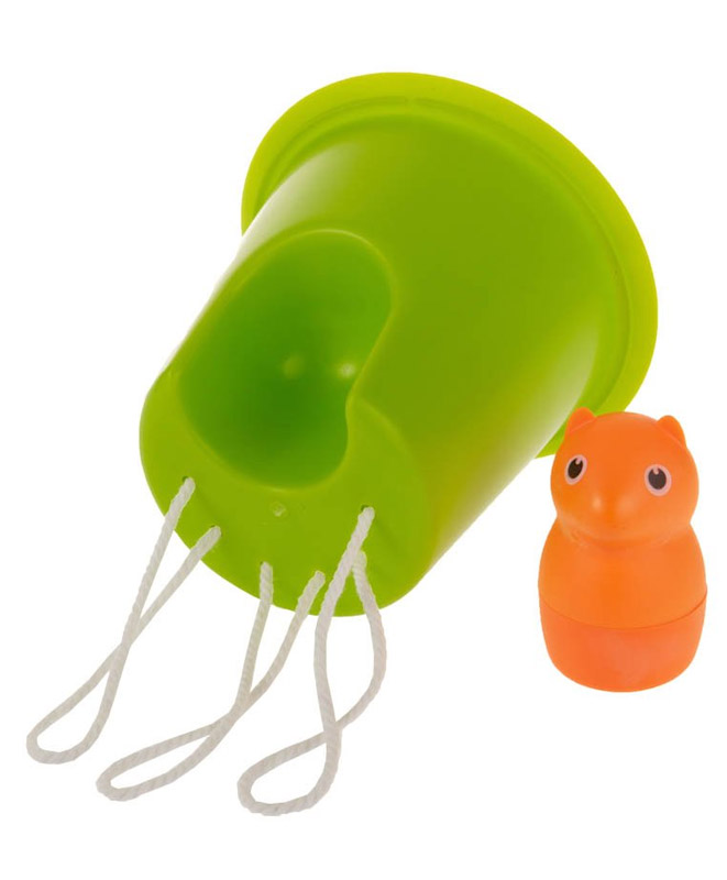 Горшок самополивающийся Log&Squirrel белый-зеленый Qualy QL10075WHGN - Вид №4