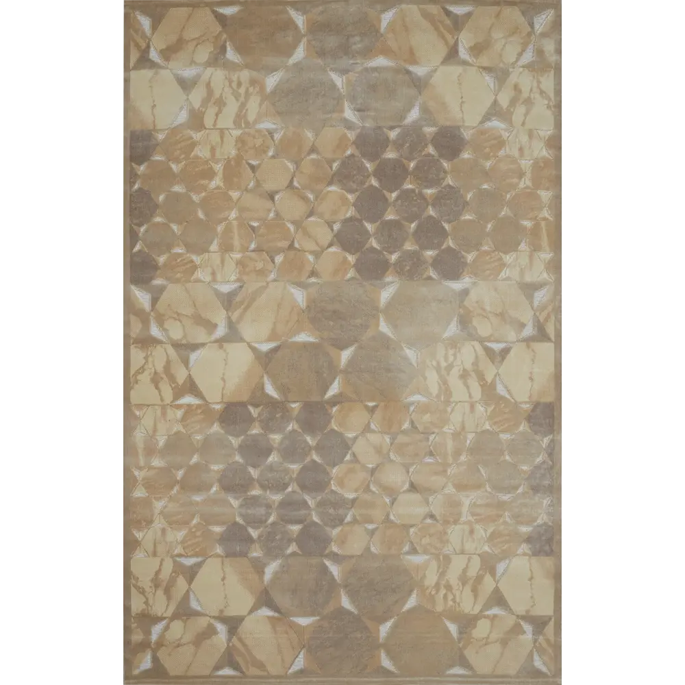 Ковер вискоза Рим 1025J 195x280 см цвет бежевый CTIM STLM-2055425 - Вид №1