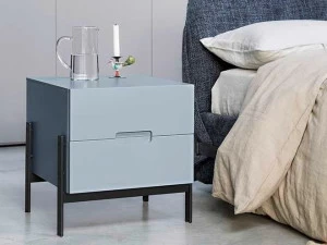 Novamobili Лаковая прикроватная тумба с ящиками Float
