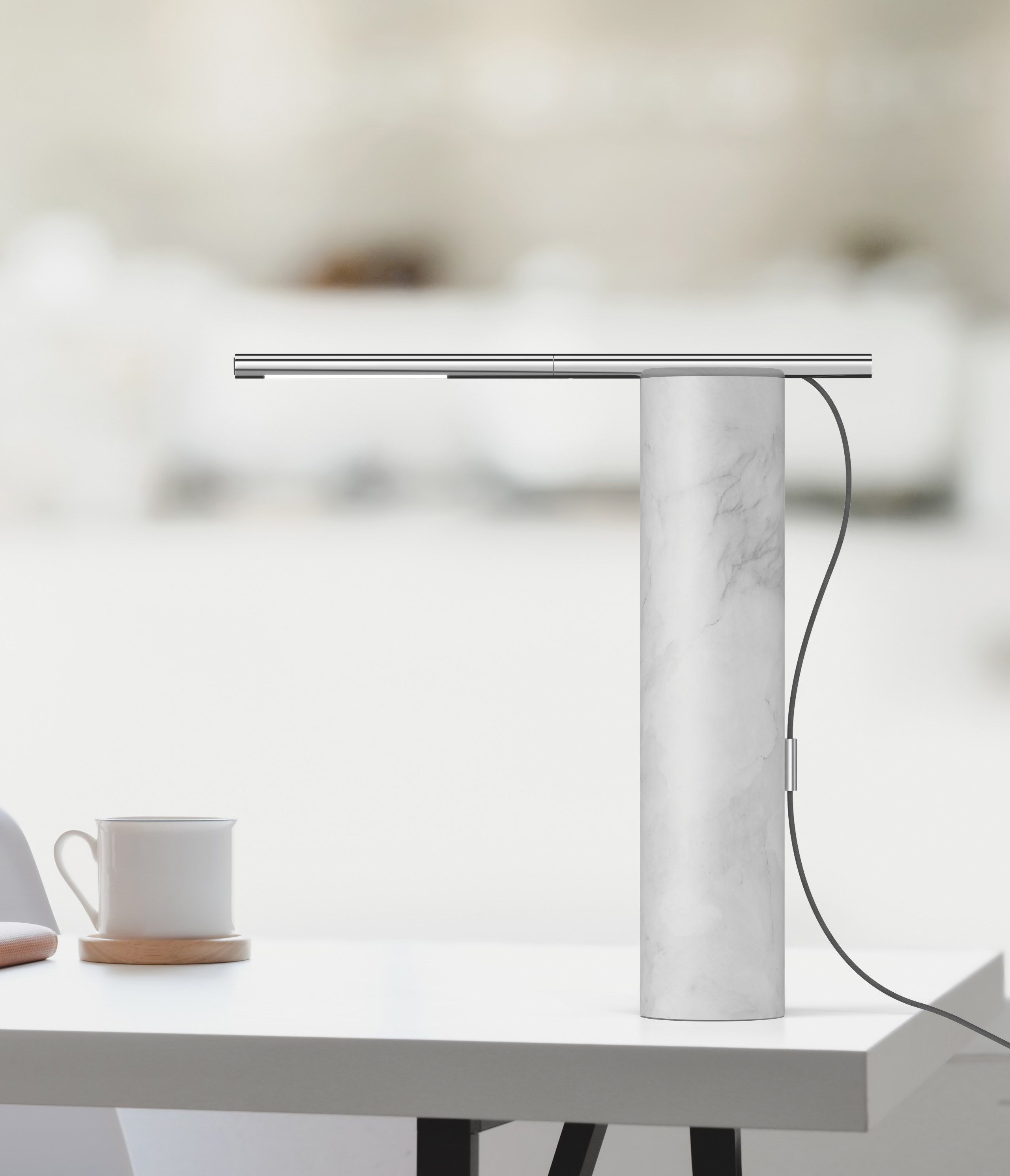 Мраморная светодиодная настольная лампа Pablo Designs T. O ARCH-00114842 - Вид №2