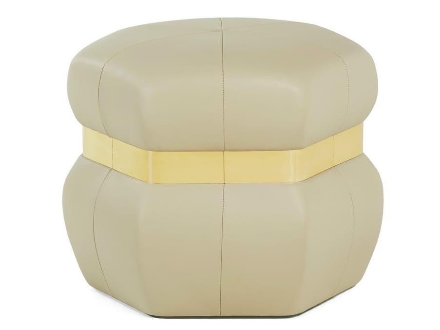 Круглый кожаный пуф Munna ARCH-00120664