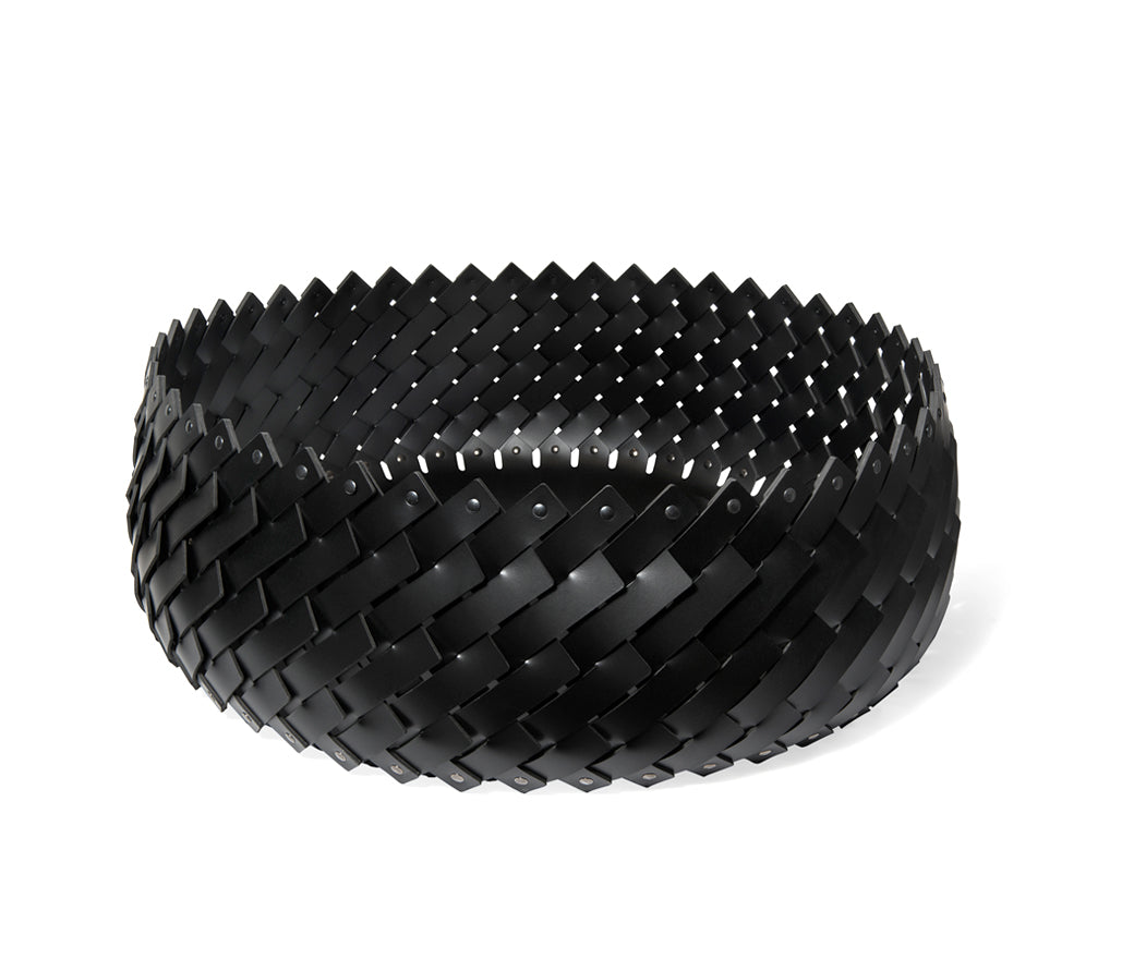 Большая корзина Almeria - Ø 77XH27 см / регенерированная кожа_крем Pinetti 00.1151.082.027