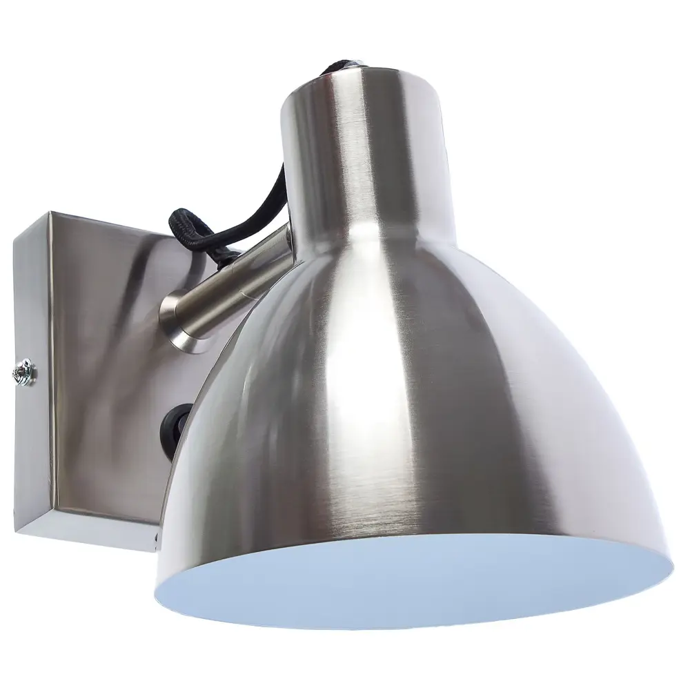 Бра Inspire Huvud 1xE27х40 Вт, металл/никель 18160871 STLM-2067373 