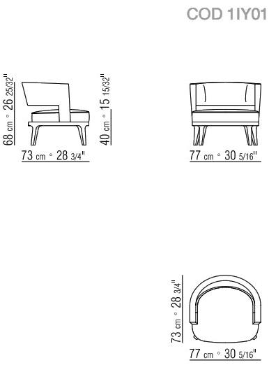 Flexform Кресло с тканевой обивкой sun-id-1436853 - Вид №1