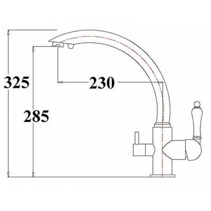 Zorg ZR 314 YF-33 кварц Смеситель для кухни Zorg 325х230 мм  - Вид №2