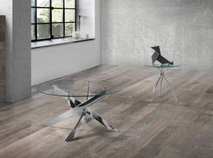 077885 Журнальный столик стеклянный круглый F1143 Ø100 Angel Cerda