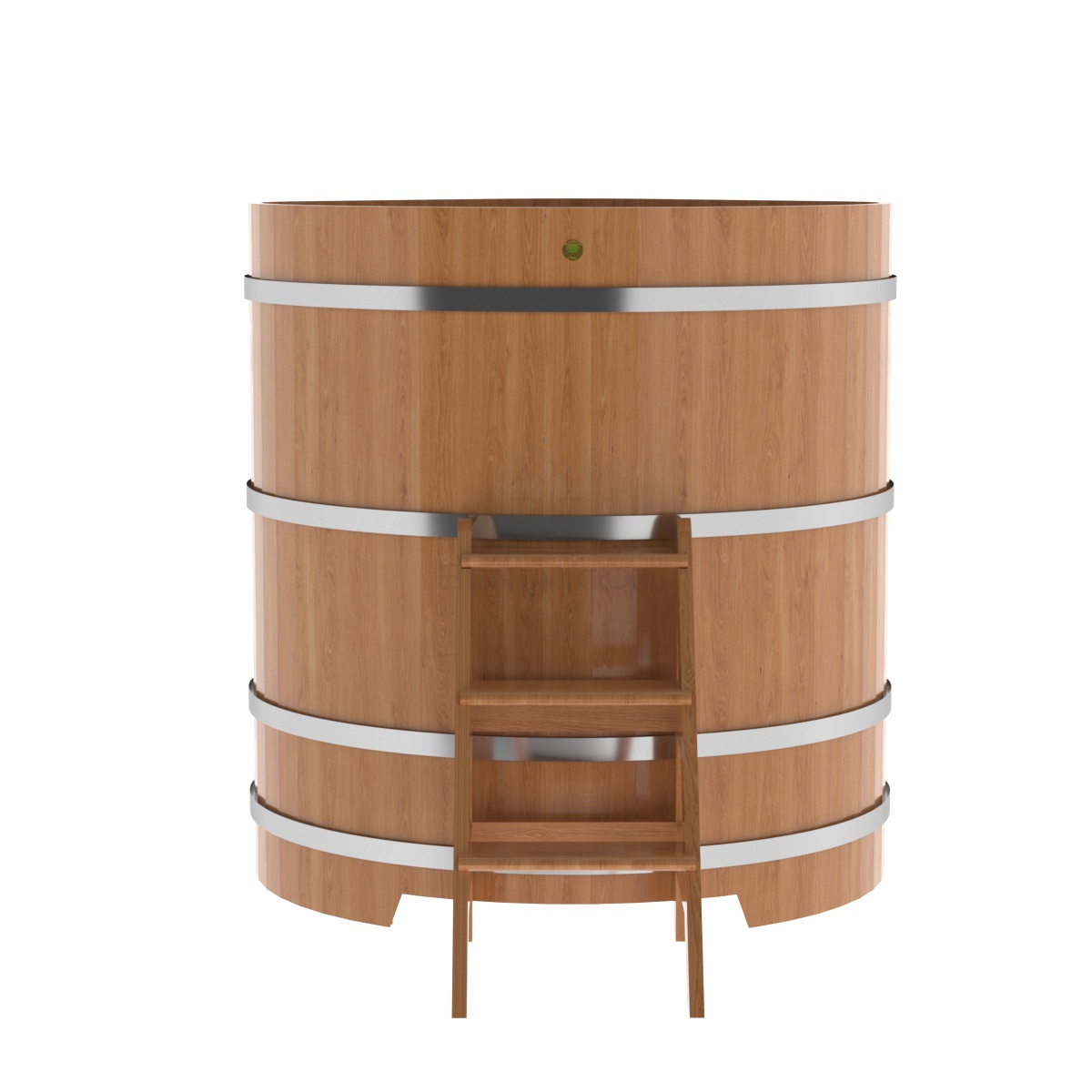 1359 Купель угловая из дуба 1,19х1,19х1,4 натуральная Alyarus  - Вид №3