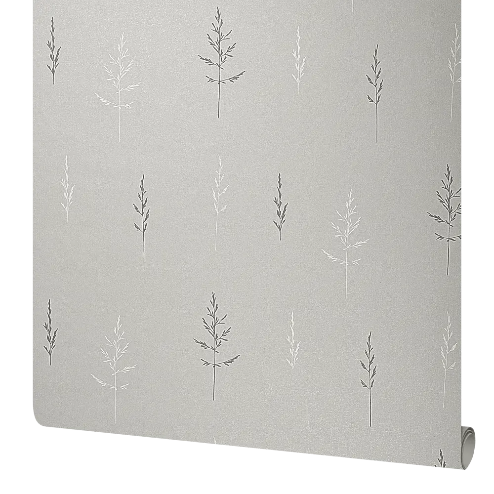 Флизелиновые обои Ateliero Estetica серые с растительным рисунком 89432679 STLM-1565157