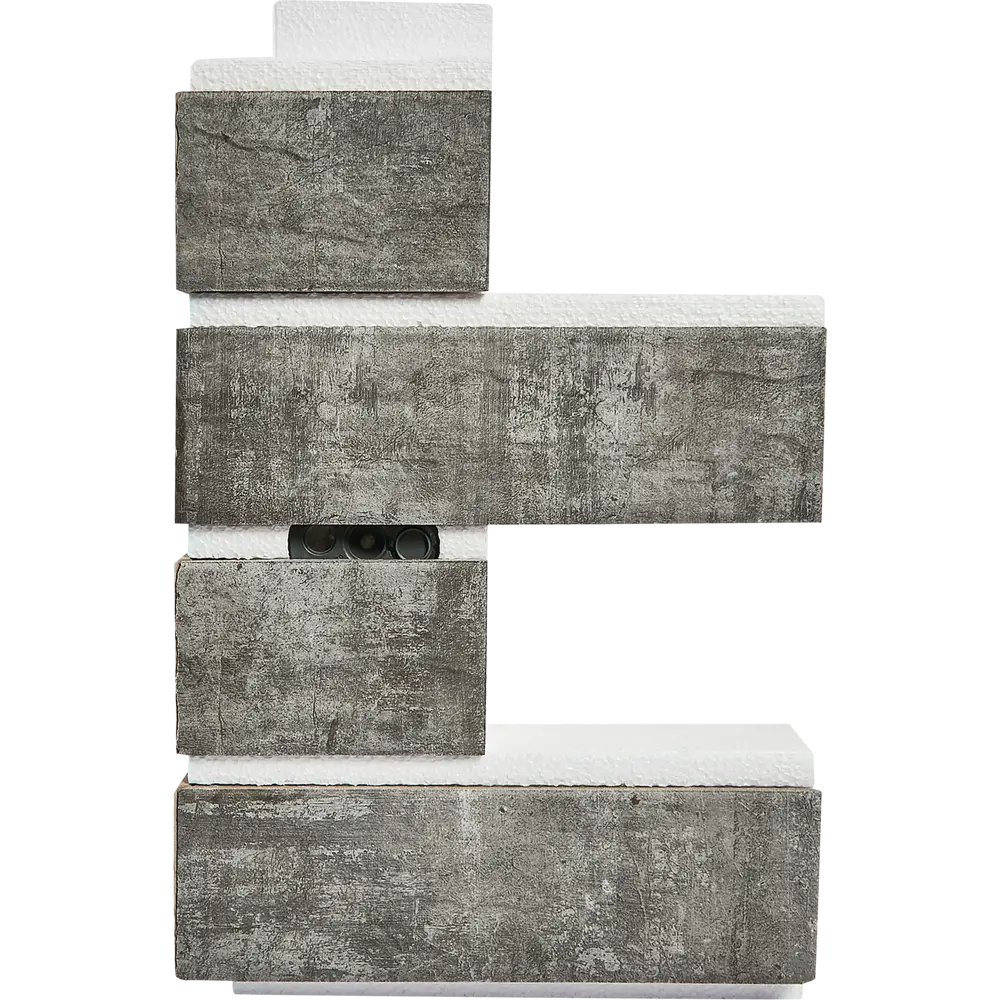 Термопанель наружный угол Мосстрой-31 Brick Wall серый 26x25x41x5 см STLM-2039151 - Вид №1