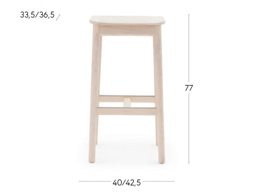 Высокий стул из ясеня с подставкой для ног Billiani ARCH-00079570 - Вид №4