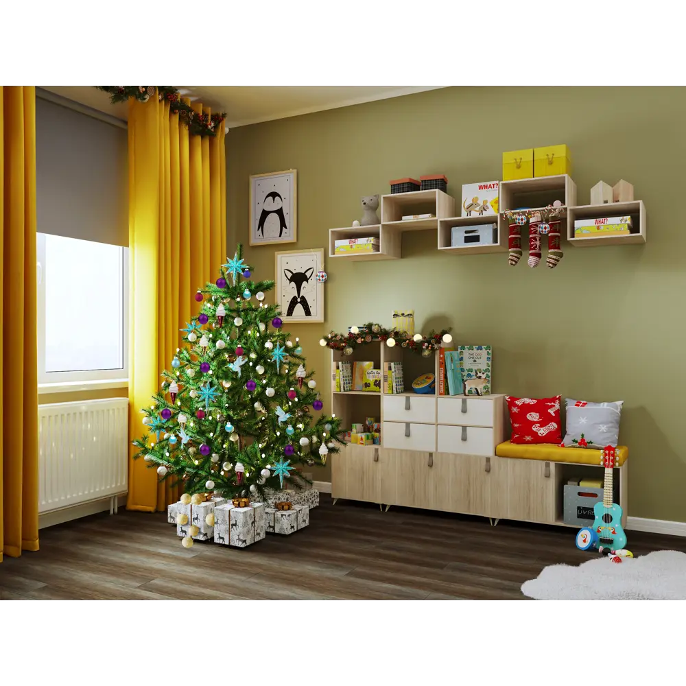 Стеллаж SPACEO KUB 3К, 36х104х31,7 см, цвет дуб STLM-2133387 - Вид №7