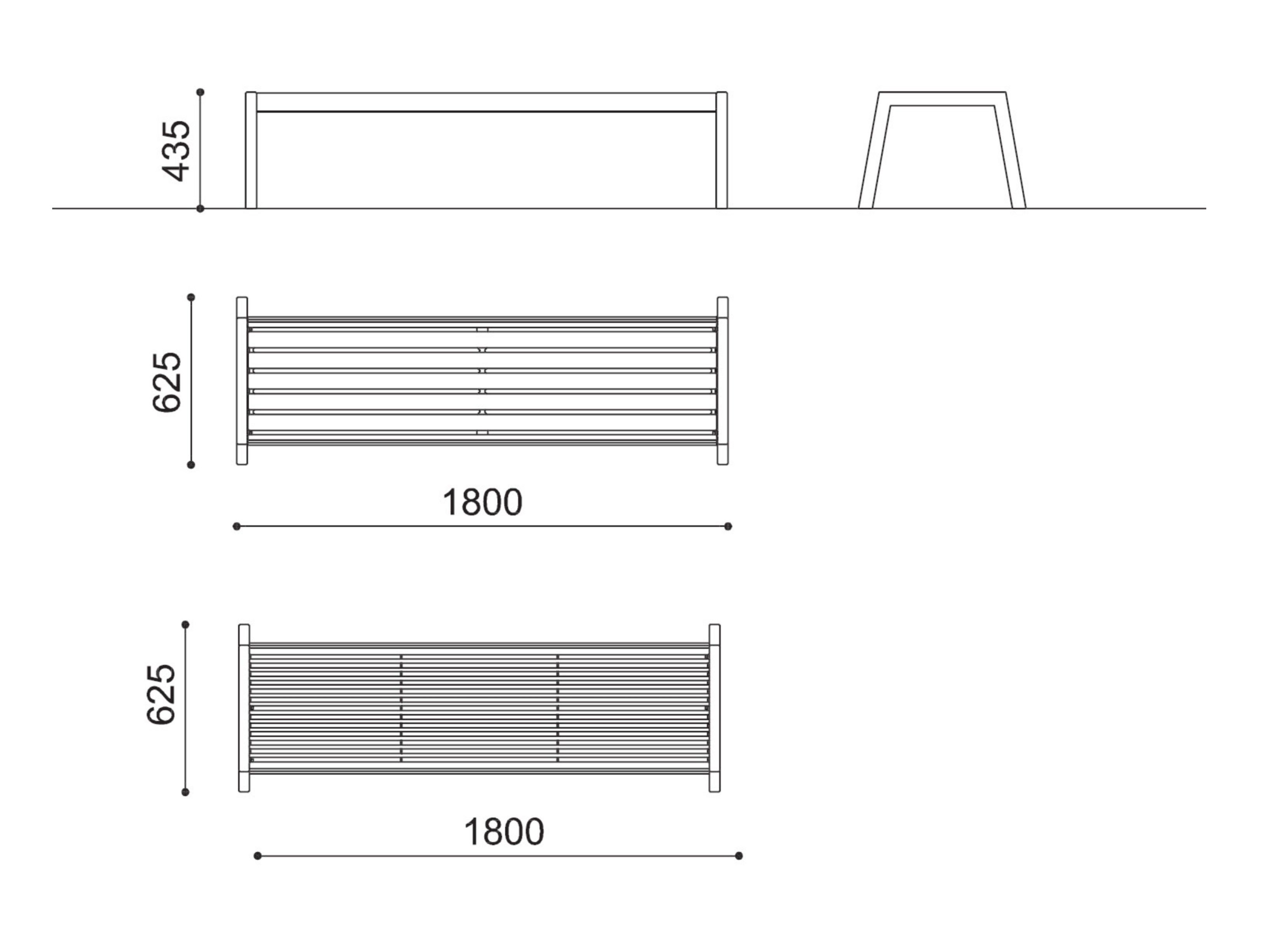 Стальная скамья без спинки City Design Casteo ARCH-00002698