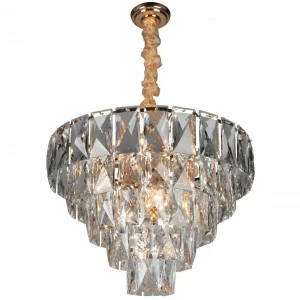 Подвесная люстра Omnilux Reggiolo OML-81603-12 OMNILUX ДИЗАЙНЕРСКИЕ, REGGIOLO 336817 Золото;прозрачный;серый